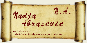 Nadja Abrašević vizit kartica